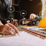 Ingenieure planen Bauprojekte mit digitalen Netzwerken | Reparaturasphalt