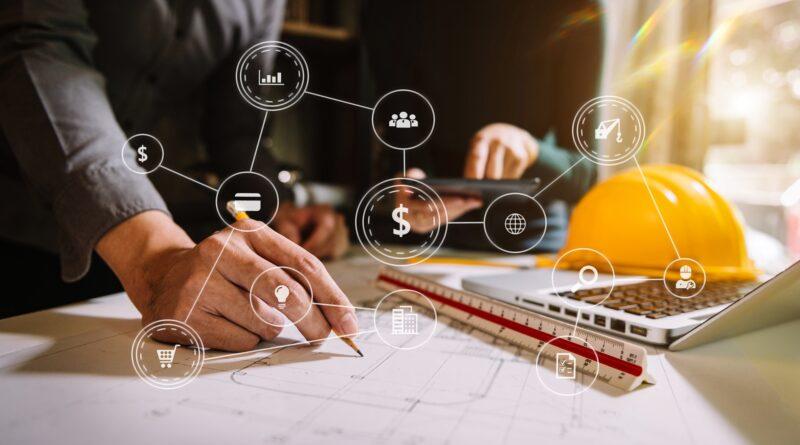 Ingenieure planen Bauprojekte mit digitalen Netzwerken | Reparaturasphalt