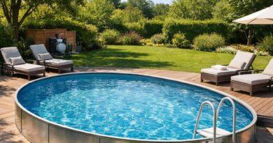 Ovaler Stahlwandpool im Garten: Platzbedarf, Ausrichtung, Sonnenseite und Technik Standort